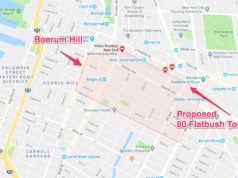 Proposed 80 Flatbush Tower on map