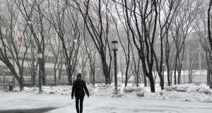 Jay Street Metrotech in the snow