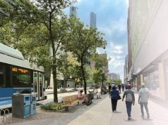 A rendering of the new Fulton Mall sidewalk